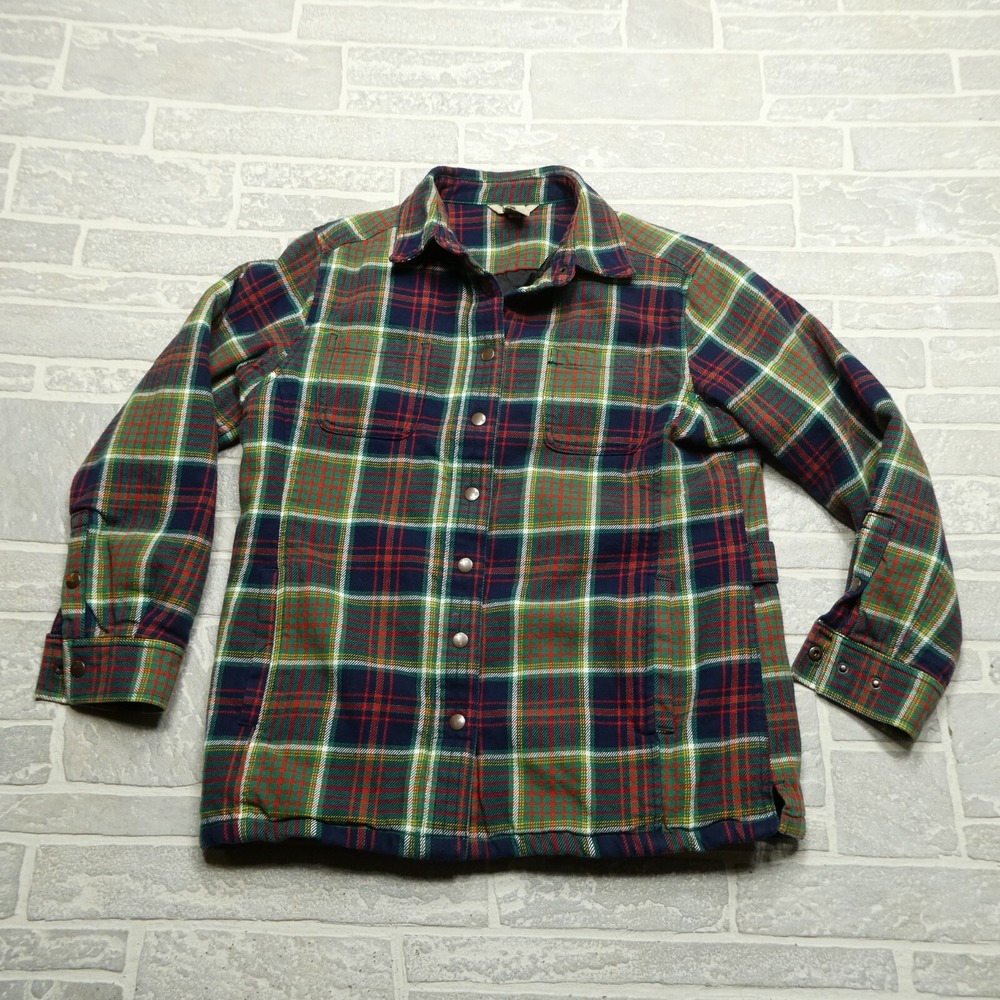 DULUTH Trading FLAPJAK Shirt Jacket Womens Medium Green Scottish Plaid Insulated